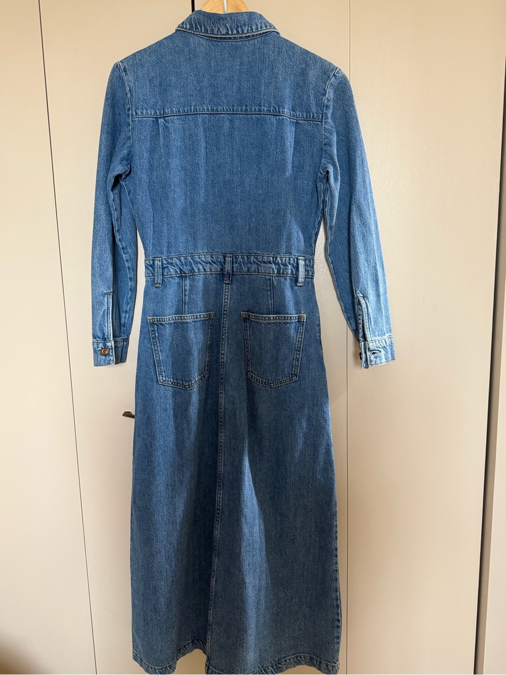 Classic Denim Button-Front Maxi Dress - Picture 5 of 7